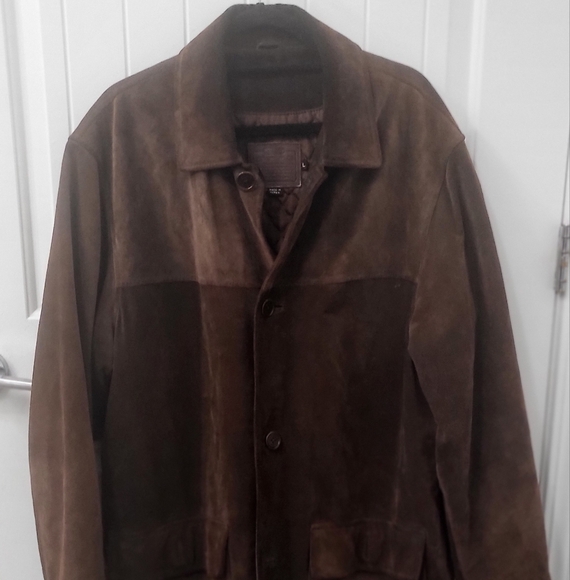 Coach Suede Jacket Coat Mens Brown Overcoat